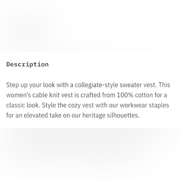 Dickies Woman’s Sleeveless Sweater Vest Size XL - Picture 5 of 6